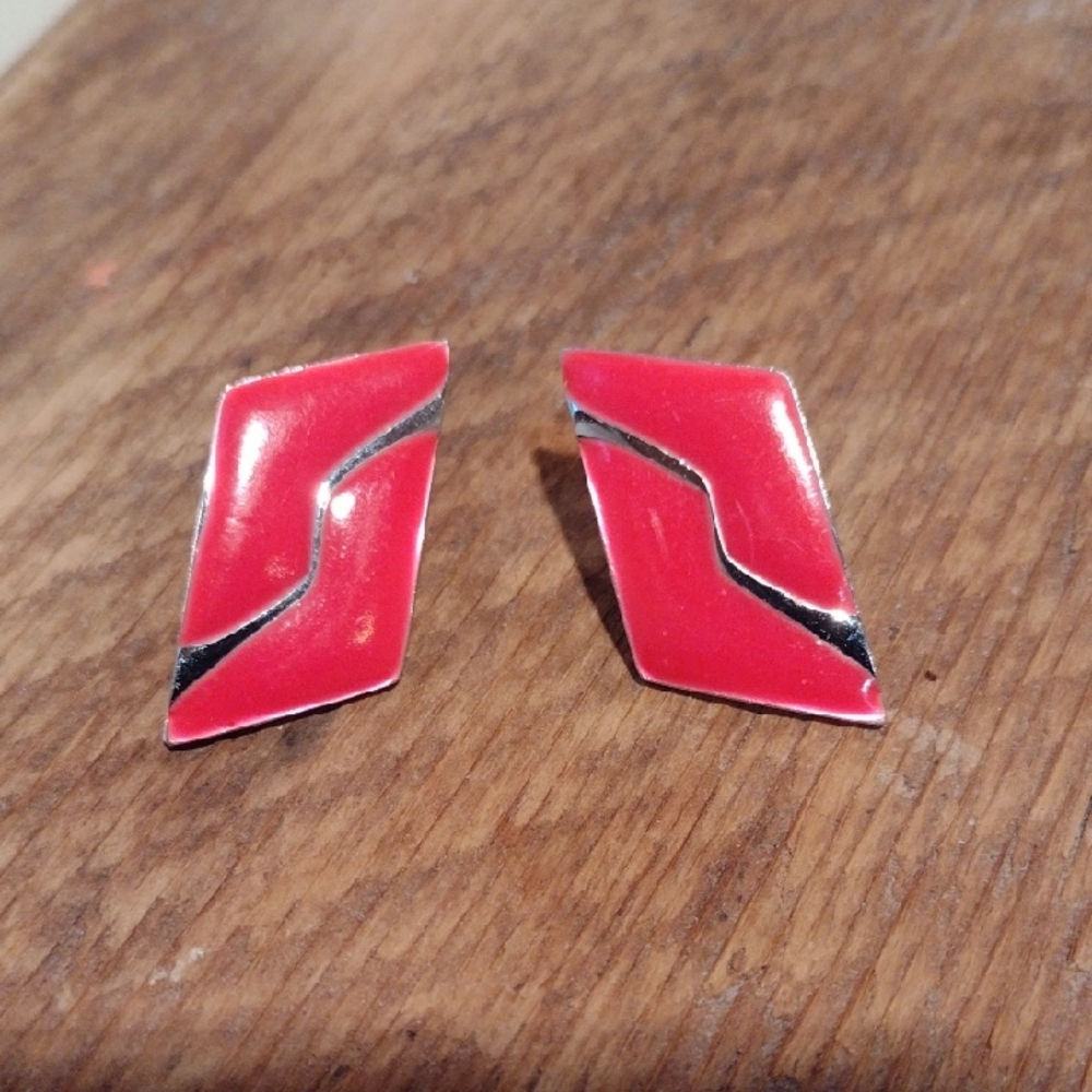 🔥3 For $33🔥 Retro Pink Geometric Earrings